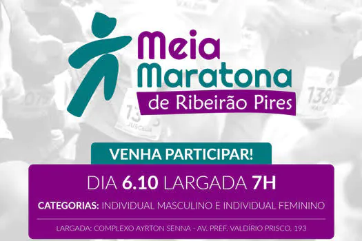 Ribeirão Pires promove 1ª Meia Maratona nesse domingo (6)