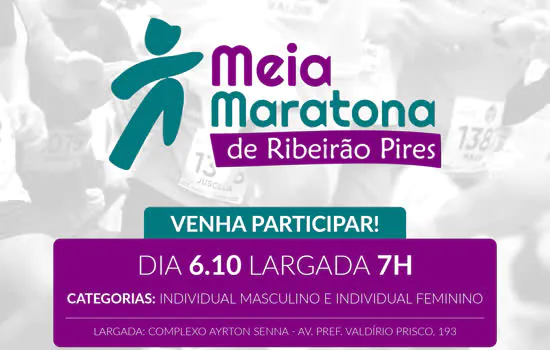 Ribeirão Pires promove 1ª Meia Maratona nesse domingo (6)