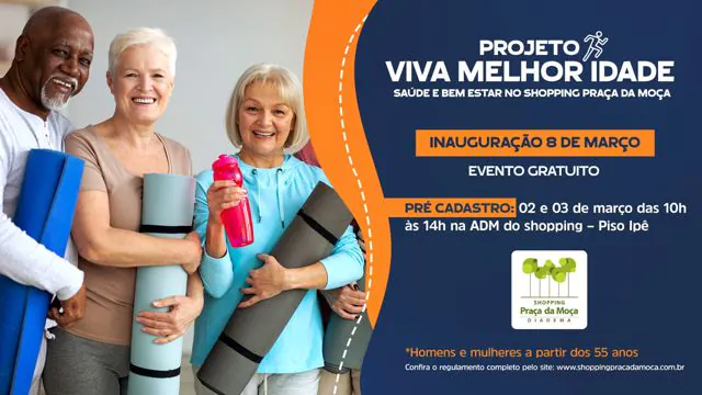 Shopping Praça da Moça dará início ao projeto “Viva a Melhor Idade – Saúde e Bem-estar”