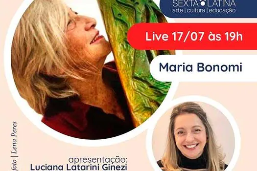 Memorial promove live com Maria Bonomi no projeto Sexta Latina