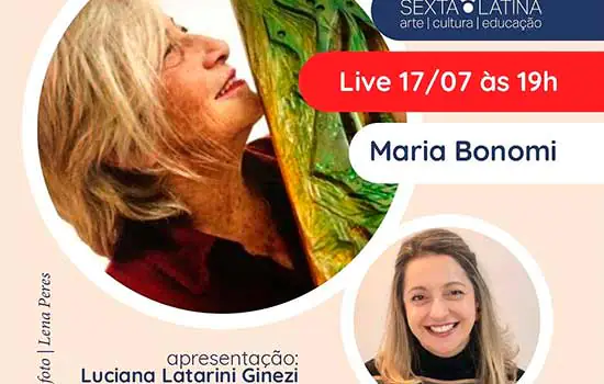 Memorial promove live com Maria Bonomi no projeto Sexta Latina