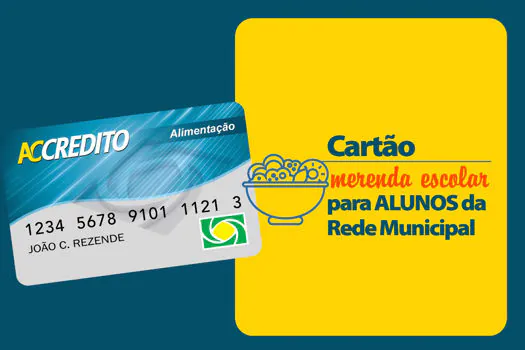 Inscrições para cartão merenda escolar seguem até quinta-feira em Ribeirão Pires