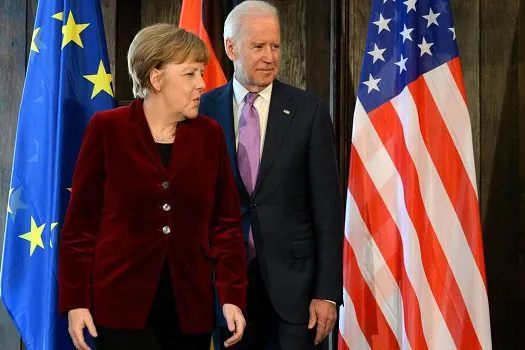 Após reunião na Casa Branca, Biden e Merkel dizem que China ameaça democracia