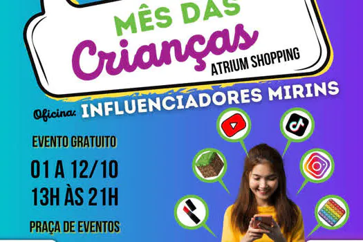 Mundo dos influenciadores mirins invade o Atrium Shopping