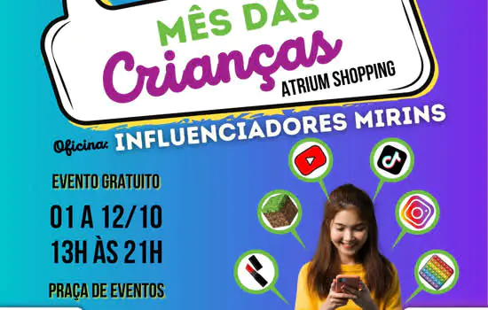 Mundo dos influenciadores mirins invade o Atrium Shopping