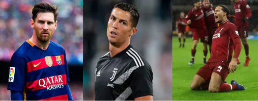 Messi, Cristiano Ronaldo e Van Dijk disputam prêmio da Uefa e Alisson é 4º melhor