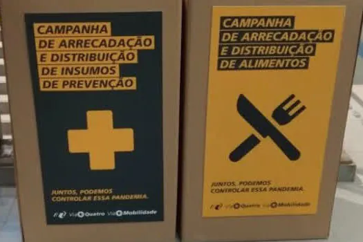 Linhas 4-Amarela e 5-Lilás de metrô se tornam pontos de arrecadação de alimentos