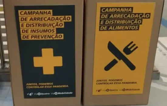 Linhas 4-Amarela e 5-Lilás de metrô se tornam pontos de arrecadação de alimentos