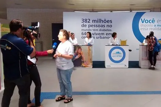 Estação Sé do Metrô recebe campanha de conscientização e prevenção contra o Diabetes