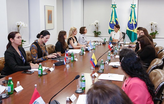 Michelle Bolsonaro se reúne com primeiras-damas de países da América Latina e Caribe