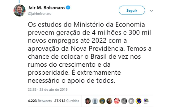 Otimismo: Reforma pode gerar 4