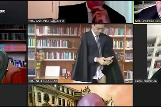 Ministro do STJ aparece de cueca em sessão virtual da corte