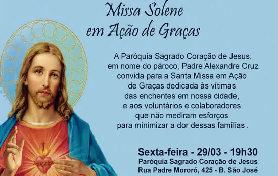 Paróquia Sagrado Coração de Jesus realiza Missa Solene