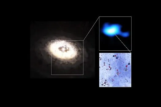 Astrônomas detectam molécula inédita em disco de formação planetária