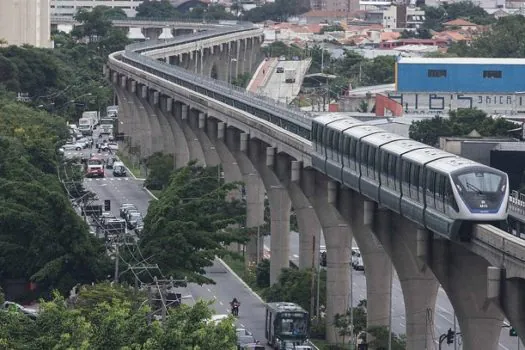 SP: Linha 15-prata do monotrilho opera com velocidade reduzida