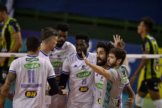 Copa Brasil: Sada Cruzeiro vence clássico contra Montes Claros América Vôlei