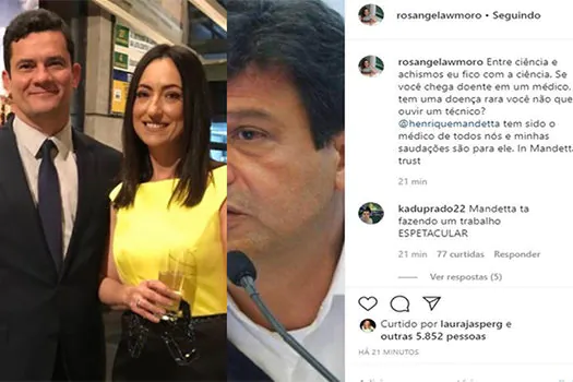 Após crítica de Bolsonaro, Mandetta ganha apoio de mulher de Moro e nas redes