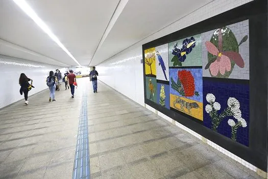 Metrô do DF ganha mosaicos em homenagem aos elementos de Brasília