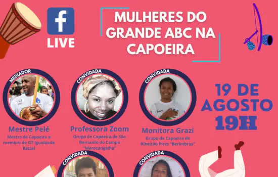 Participação da mulher na capoeira é tema de live do Consórcio ABC