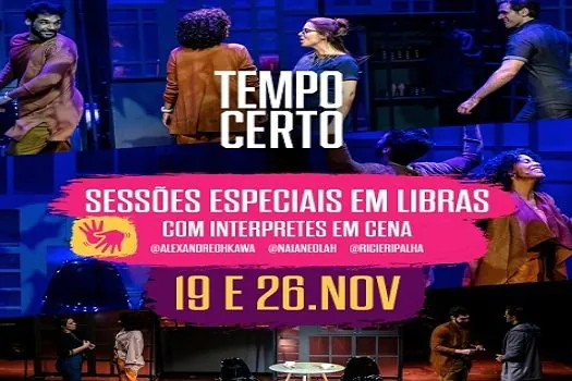 Musical Tempo Certo terá duas sessões acessíveis com intérpretes de Libras