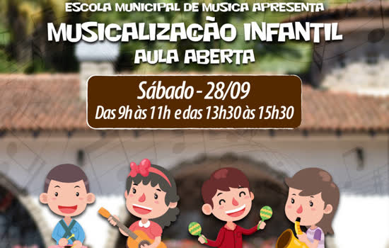 Ribeirão Pires terá aula aberta de Musicalização Infantil dia 28