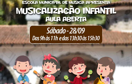 Ribeirão Pires terá aula aberta de Musicalização Infantil dia 28