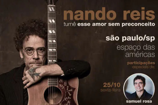 Devido ao sucesso do dia 25, Nando Reis terá data extra no Espaço das Américas