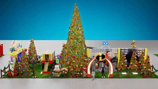 Natal do Center Norte traz decoração inspirada nos filmes da Disney Pixar