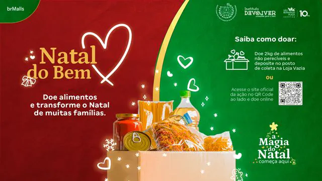 São Bernardo Plaza arrecada alimentos em ação solidária de Natal