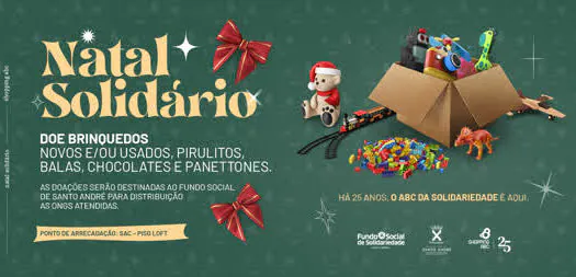 Shopping ABC recebe ponto de arrecadação do Natal Solidário