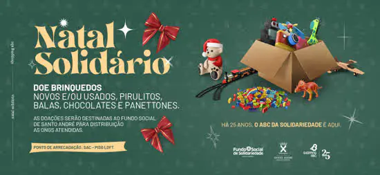 Shopping ABC recebe ponto de arrecadação do Natal Solidário