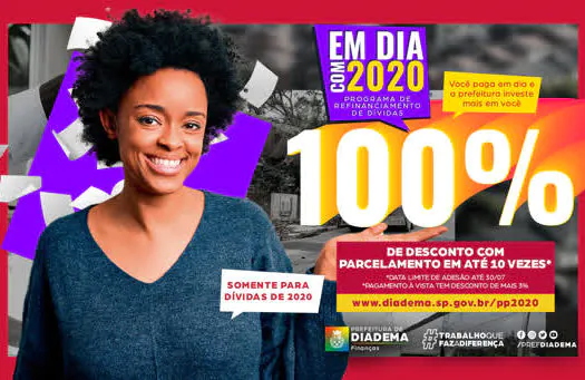 Diadema lança programa de refinanciamento de dívidas de 2020