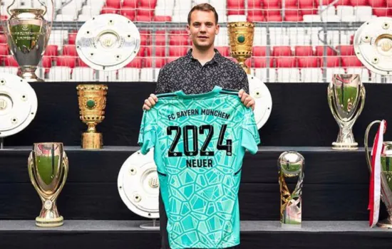 Goleiro Neuer renova com Bayern até 2024 e entrará para o Top 10 do clube bávaro