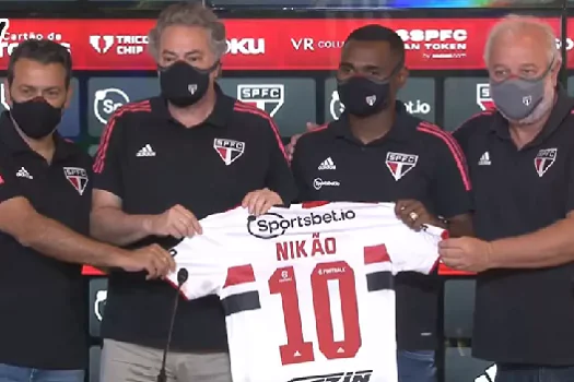 Nikão, camisa 10, é apresentado oficialmente ao São Paulo