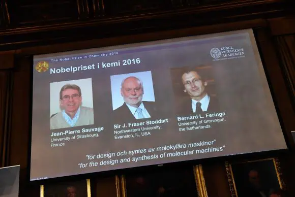 Nobel de Química premia trio de “máquinas moleculares”