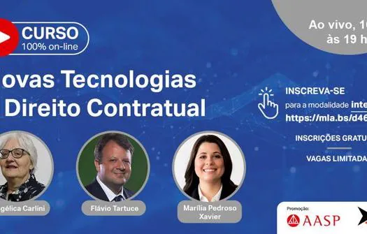 AASP e IBDCONT realizam webinar gratuito sobre novas tecnologias e o Direito Contratual