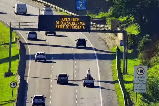 Mensagens nas rodovias reforçam a importância do Novembro Azul