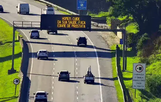 Mensagens nas rodovias reforçam a importância do Novembro Azul