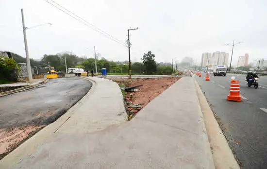 Construção de novo acesso ao bairro Planalto no km 19 da Anchieta entra na fase final