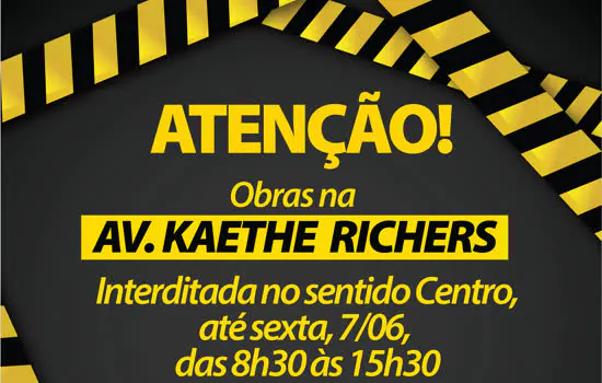 Esquema especial de trânsito na Avenida Kaethe Richers – Novo Asfalto