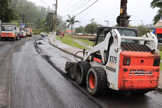 Prefeitura de Ribeirão Pires começa recapeamento da Valdírio Prisco