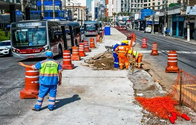 SP avança com obras de requalificação na Avenida Santo Amaro