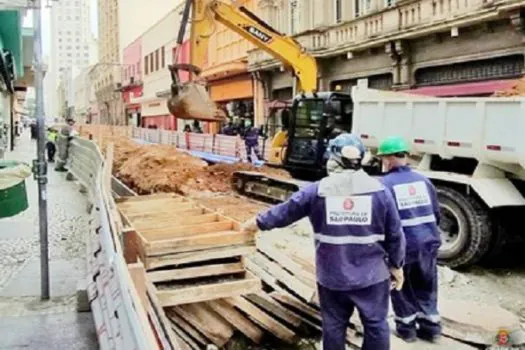 SP: Centro Histórico recebe obras de requalificação do calçadão