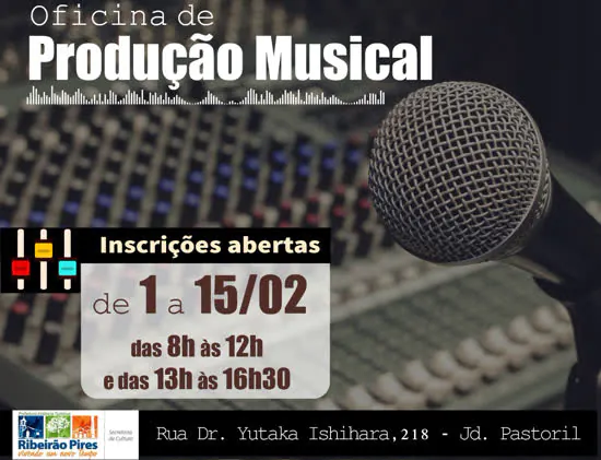 Ribeirão Pires abre inscrições para curso gratuito de Produção Musical