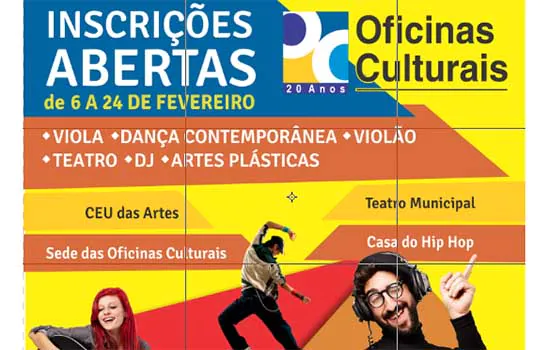 Prefeitura de Mauá abre inscrições para as Oficinas Culturais