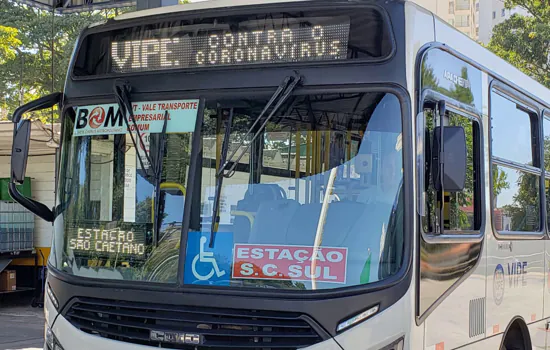 Transporte coletivo de São Caetano está pronto para receber passageiros com máscaras