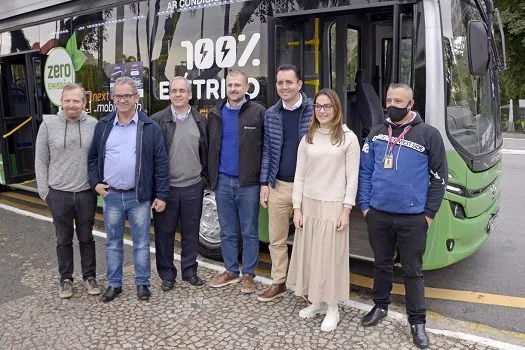 Santo André recebe testes de novo ônibus 100% elétrico