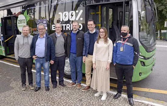 Santo André recebe testes de novo ônibus 100% elétrico