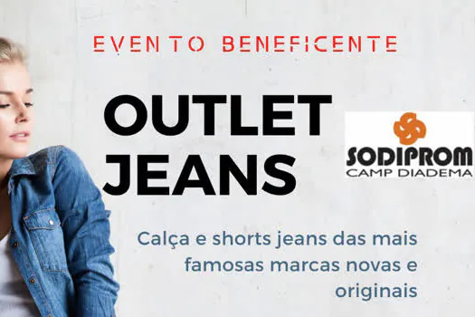 Outlet jeans beneficente traz marcas famosas para Diadema