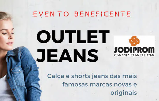 Outlet jeans beneficente traz marcas famosas para Diadema